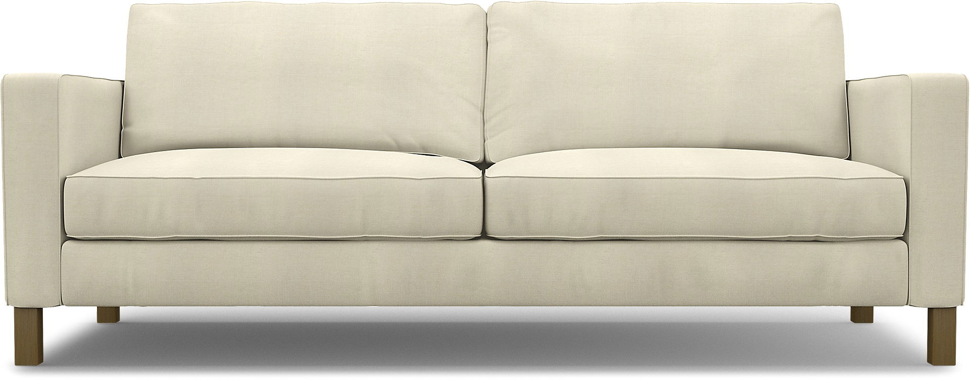 IKEA - Karlstad 3 Seater Sofa Cover, White, Linen - Bemz