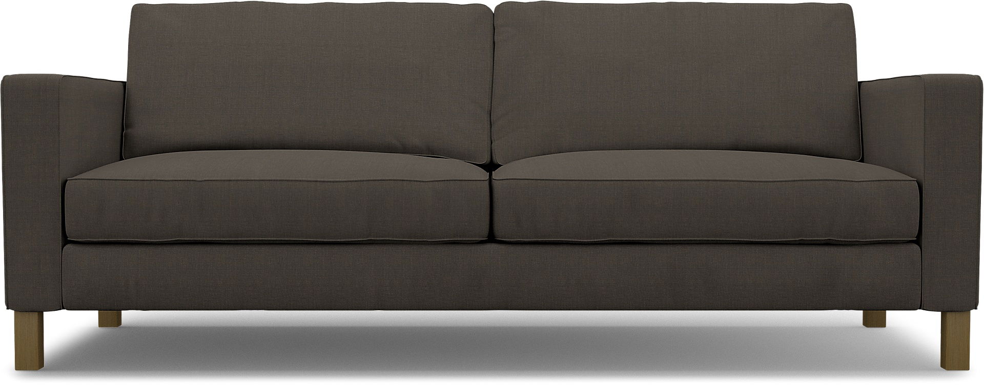 IKEA - Karlstad 3 Seater Sofa Cover, Mocha, Linen - Bemz