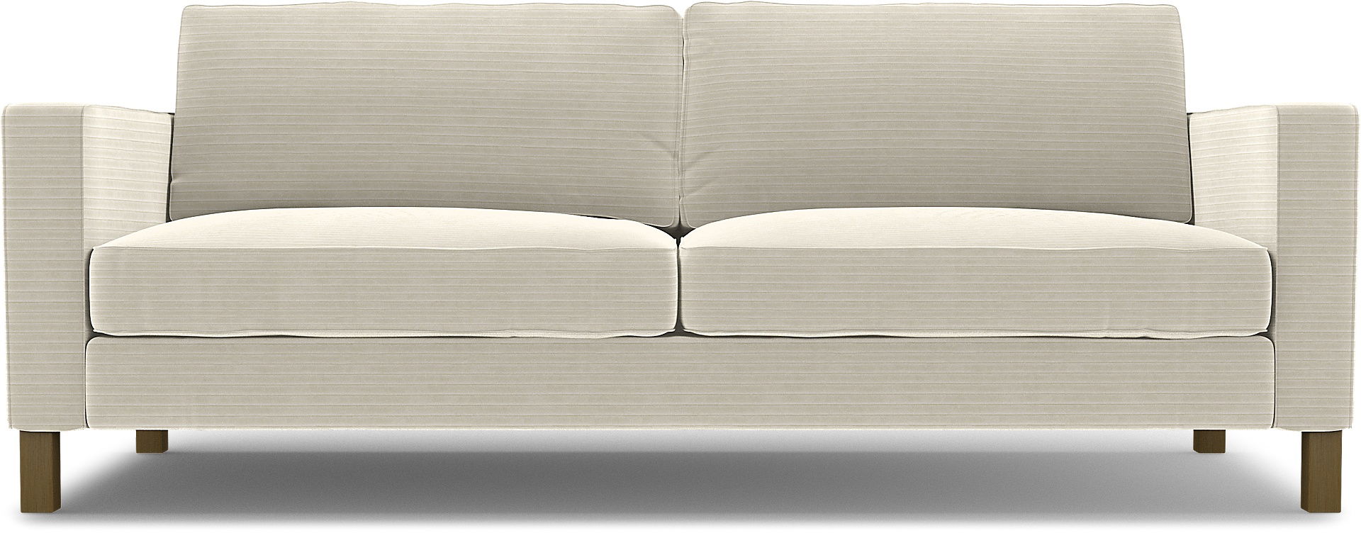 IKEA - Karlstad 3 Seater Sofa Cover, Tofu, Corduroy - Bemz