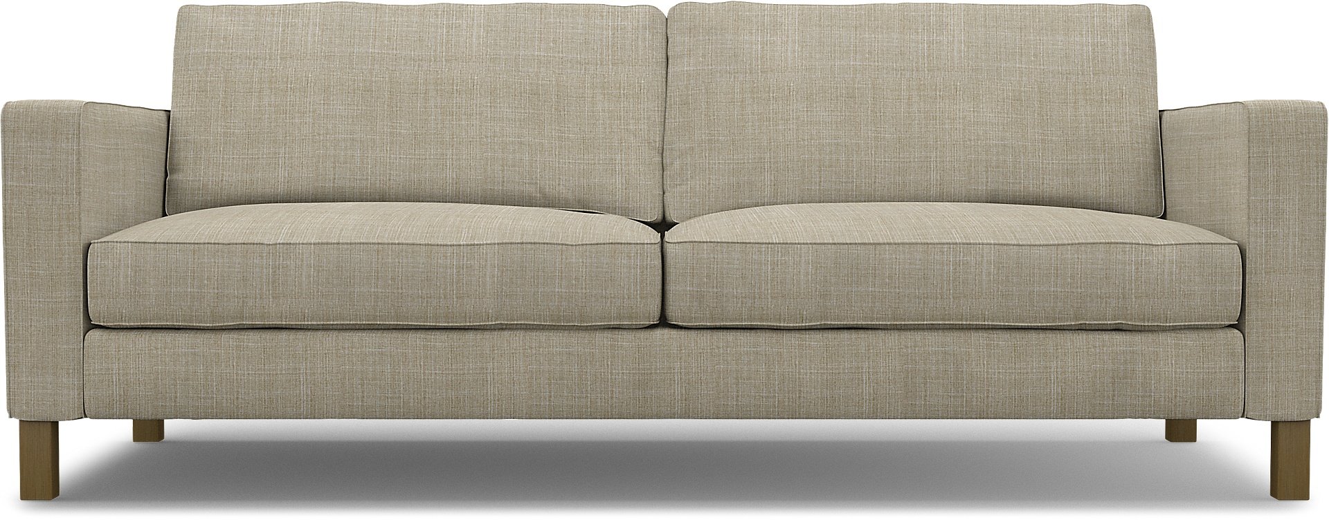 IKEA - Karlstad 3 Seater Sofa Cover, Sand Beige, Boucle & Texture - Bemz