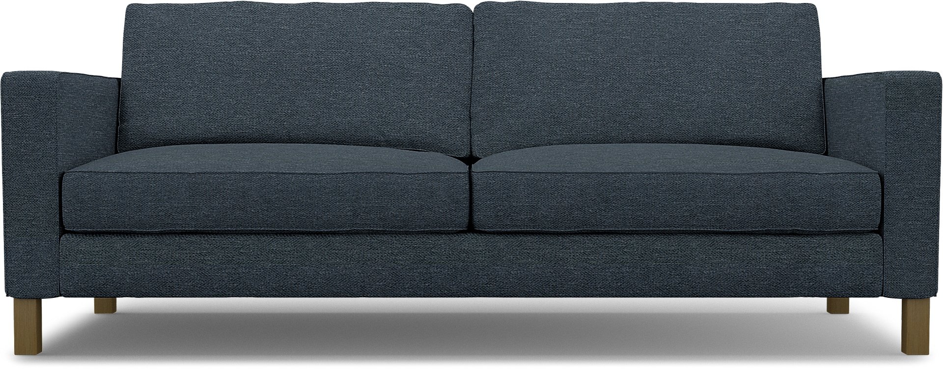IKEA - Karlstad 3 Seater Sofa Cover, Denim, Boucle & Texture - Bemz