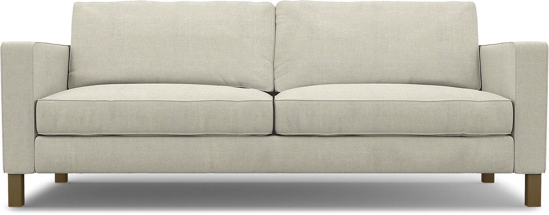 IKEA - Karlstad 3 Seater Sofa Cover, Natural, Linen - Bemz