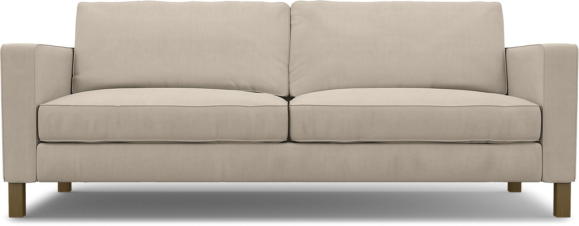 IKEA - Karlstad 3 Seater Sofa Cover, Parchment, Linen - Bemz