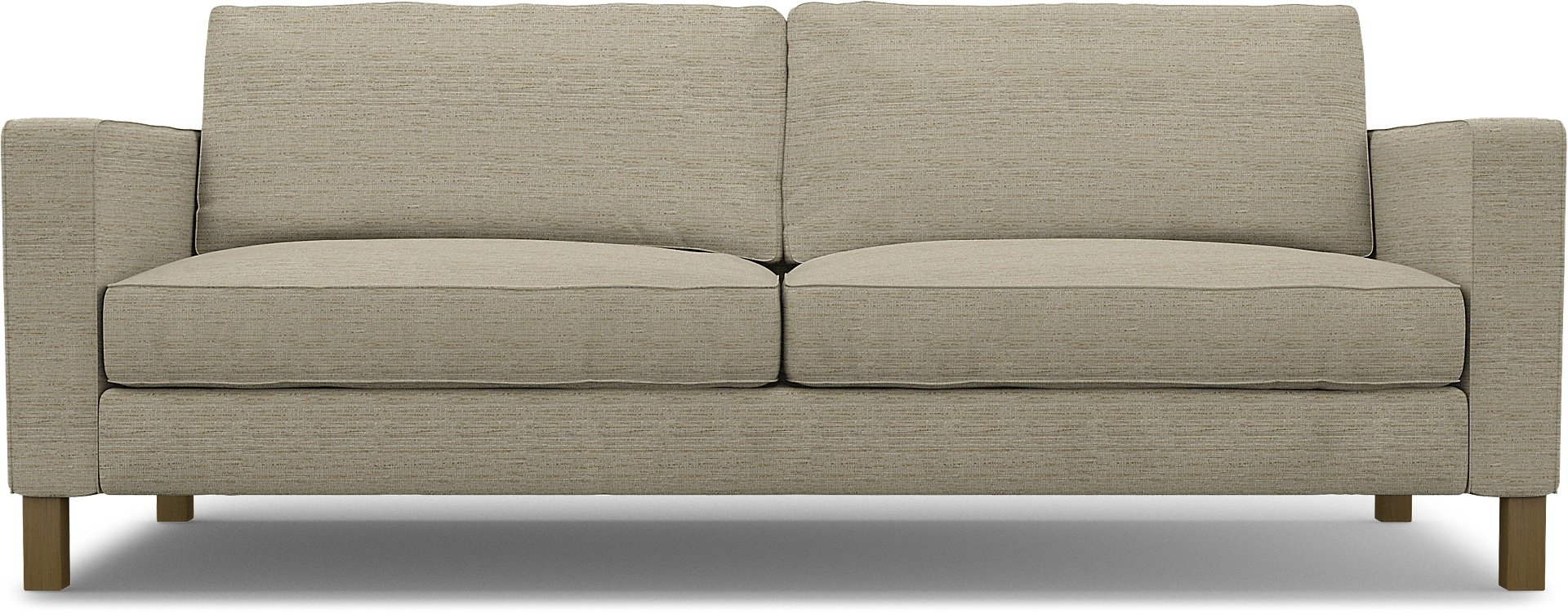 IKEA - Karlstad 3 Seater Sofa Cover, Light Sand, Boucle & Texture - Bemz