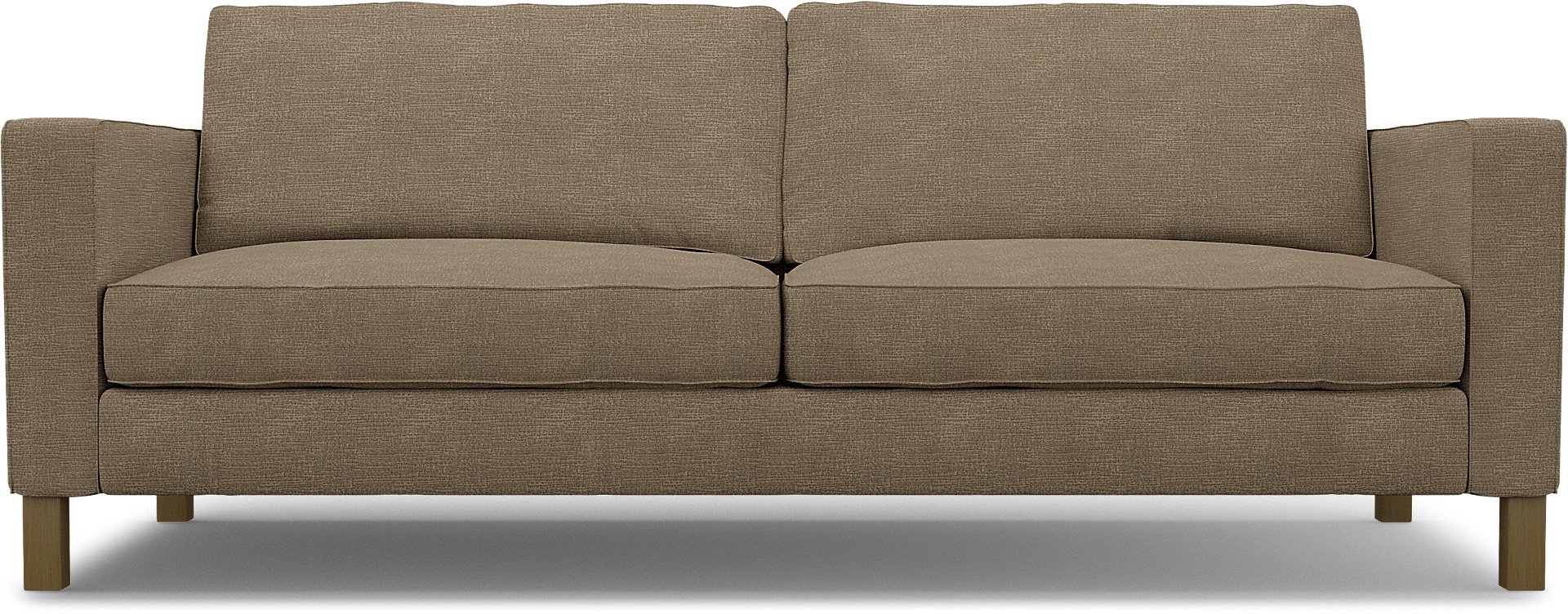 IKEA - Karlstad 3 Seater Sofa Cover, Camel, Boucle & Texture - Bemz