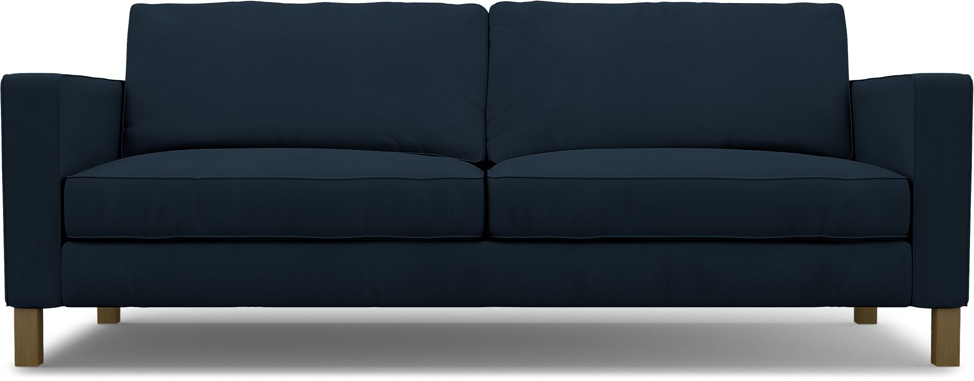 IKEA - Karlstad 3 Seater Sofa Cover, Navy Blue, Cotton - Bemz