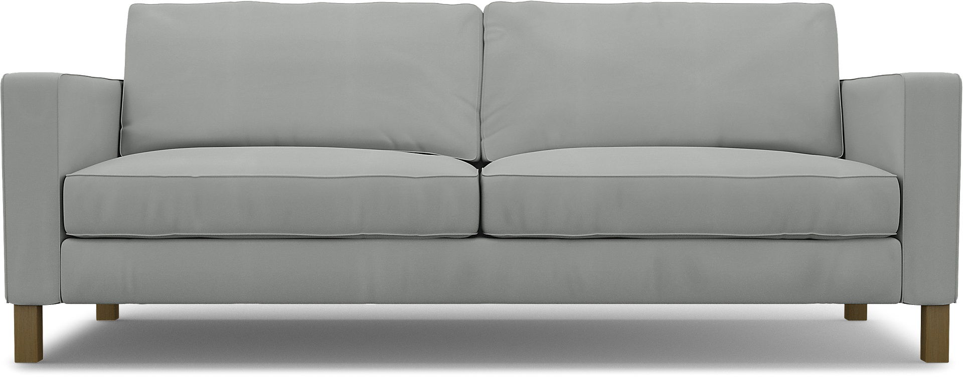 IKEA - Karlstad 3 Seater Sofa Cover, Silver Grey, Cotton - Bemz