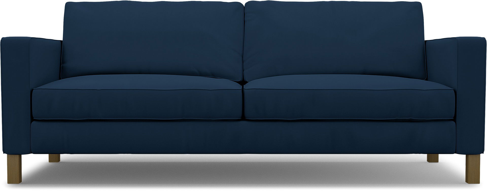 IKEA - Karlstad 3 Seater Sofa Cover, Deep Navy Blue, Cotton - Bemz