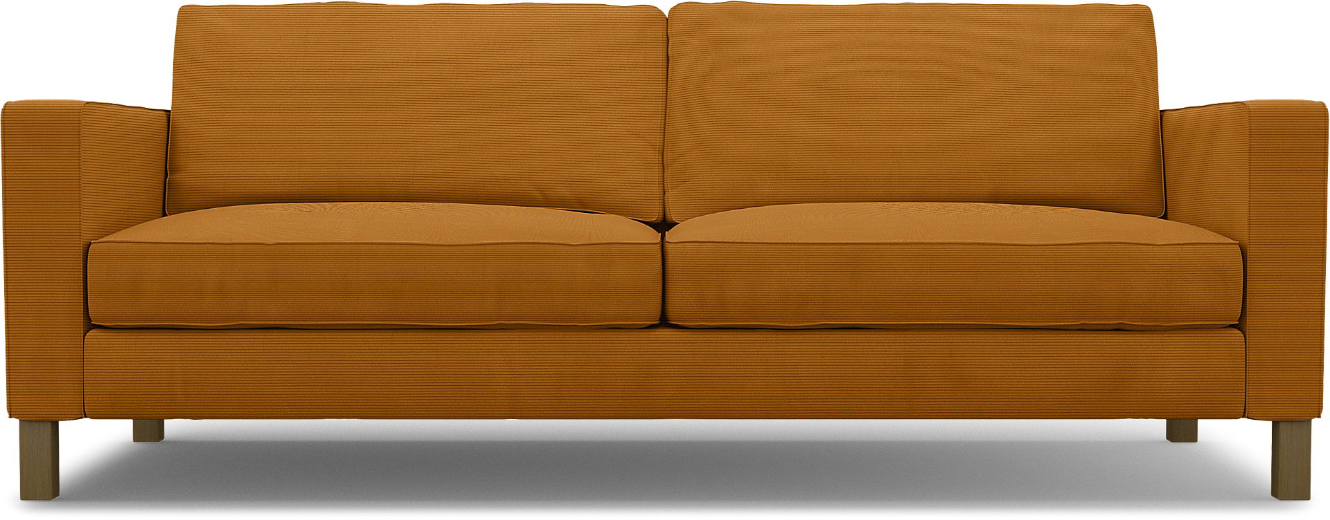 IKEA - Karlstad 3 Seater Sofa Cover, Saffron, Corduroy - Bemz