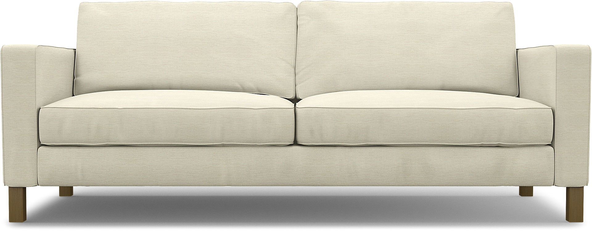 IKEA - Karlstad 3 Seater Sofa Cover, Sand Beige, Cotton - Bemz