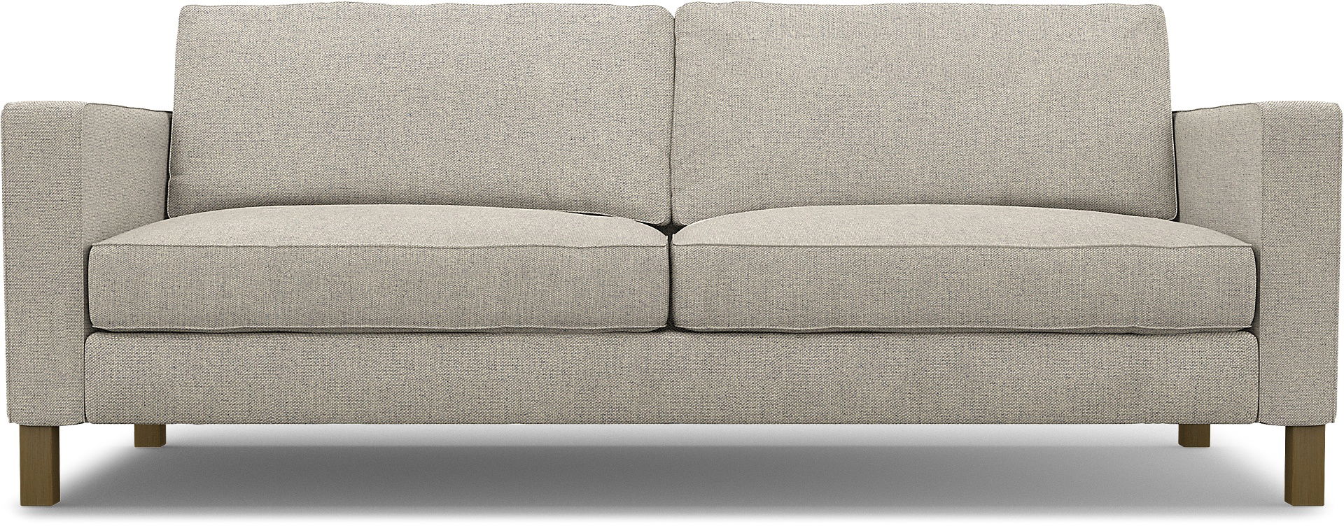 IKEA - Karlstad 3 Seater Sofa Cover, Silver Grey, Cotton - Bemz