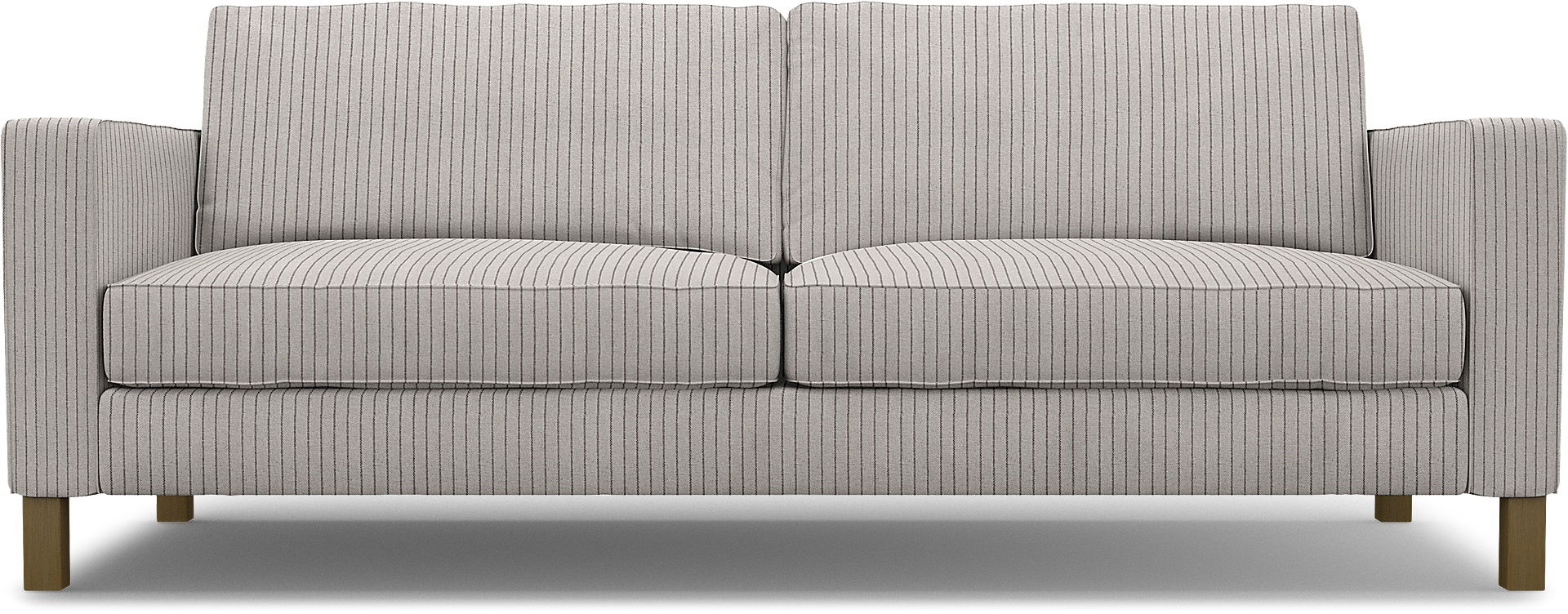 IKEA - Karlstad 3 Seater Sofa Cover, Silver Grey, Cotton - Bemz