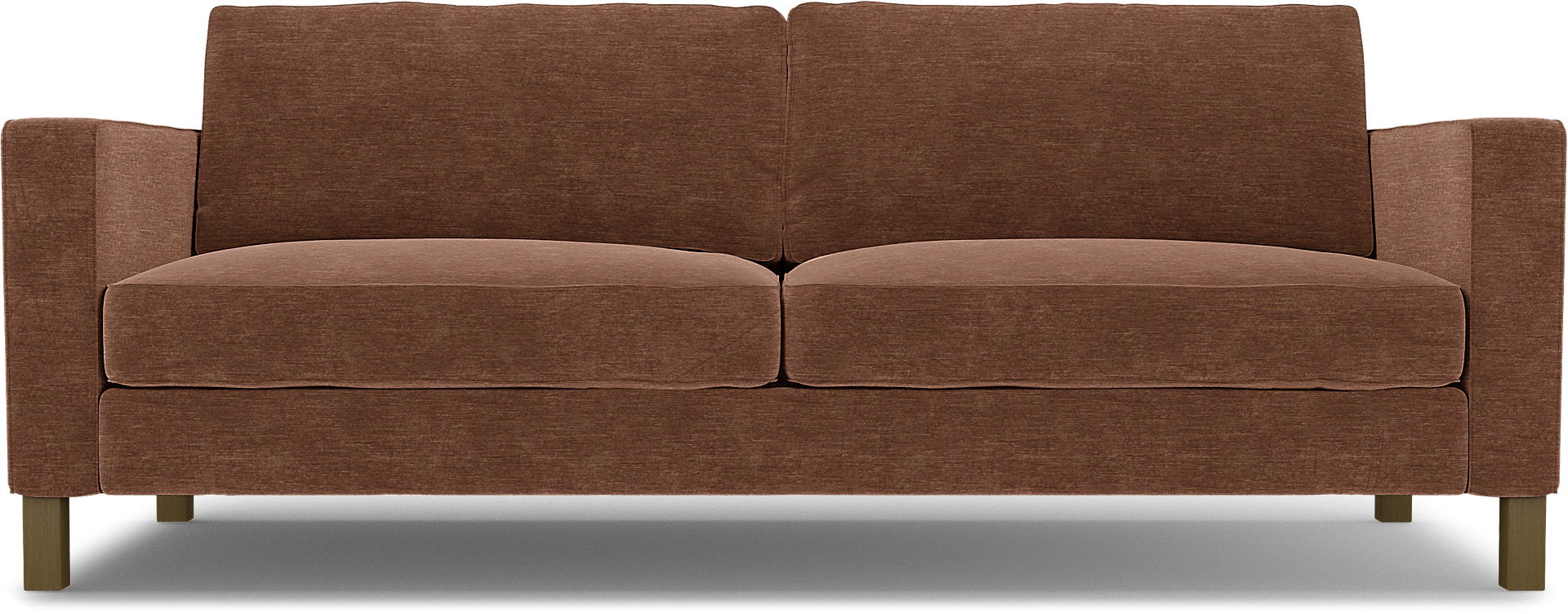 IKEA - Karlstad 3 Seater Sofa Cover, Vintage Rose, Velvet - Bemz