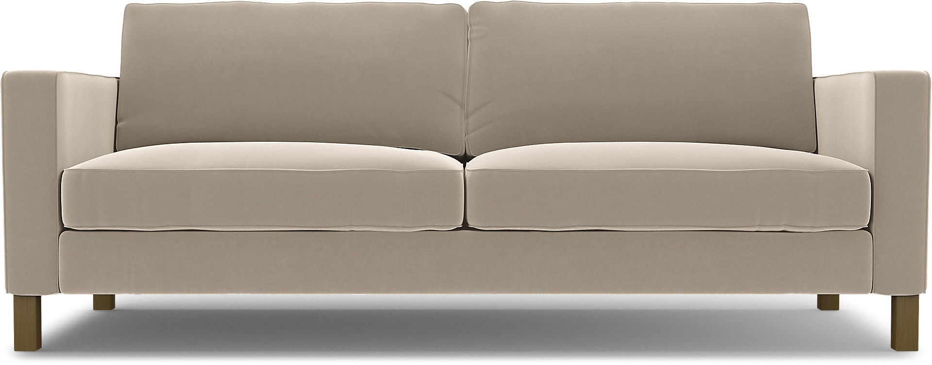 IKEA - Karlstad 3 Seater Sofa Cover, Feather, Velvet - Bemz