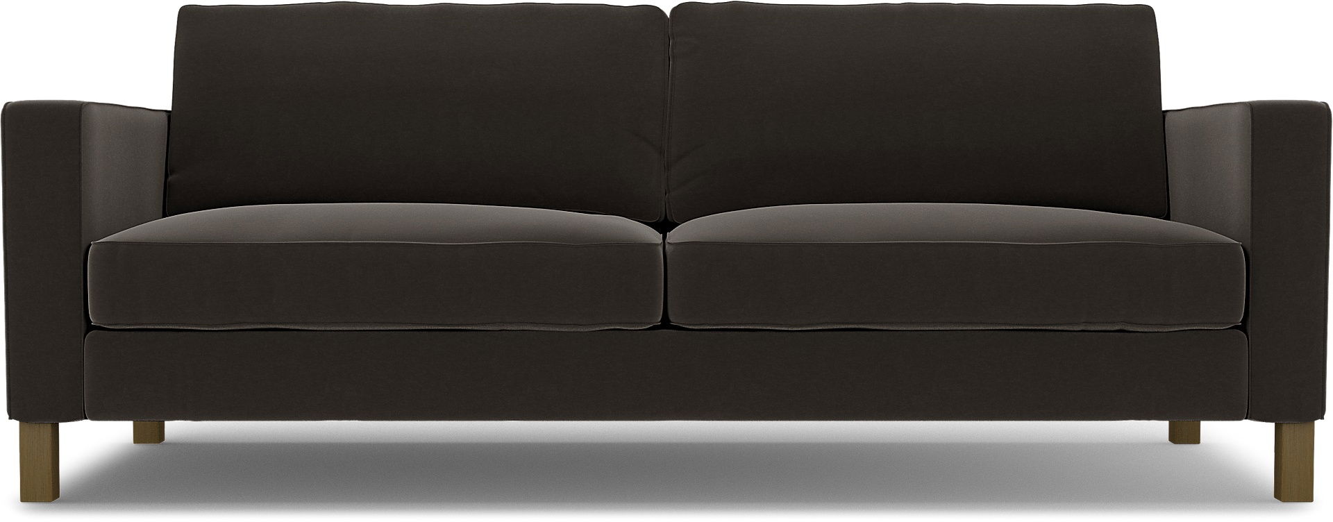 IKEA - Karlstad 3 Seater Sofa Cover, Licorice, Velvet - Bemz