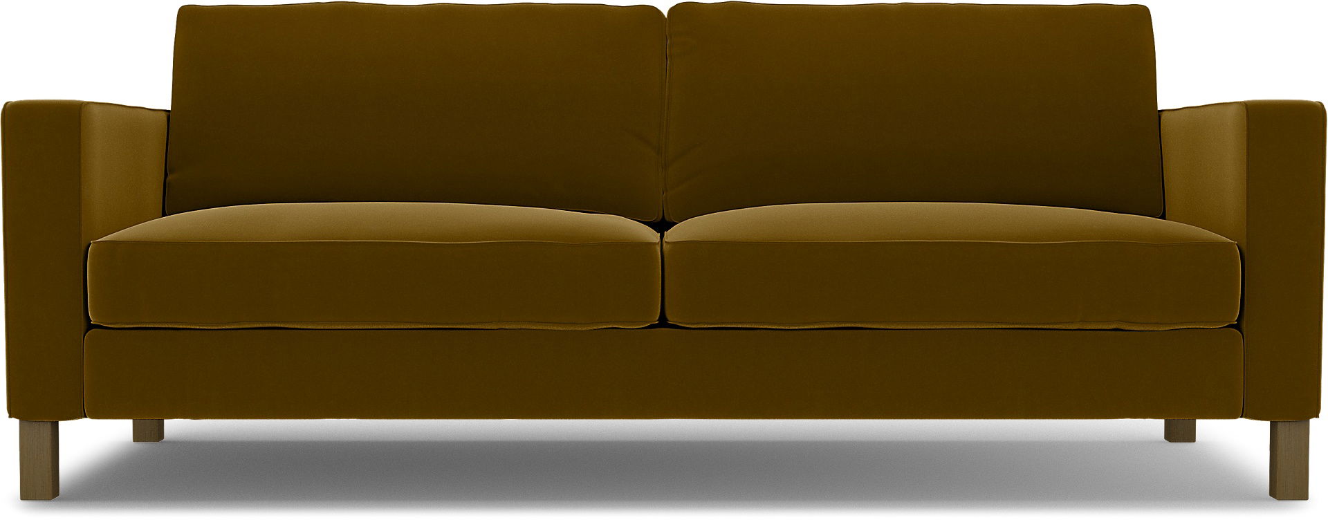 IKEA - Karlstad 3 Seater Sofa Cover, Turmeric, Velvet - Bemz