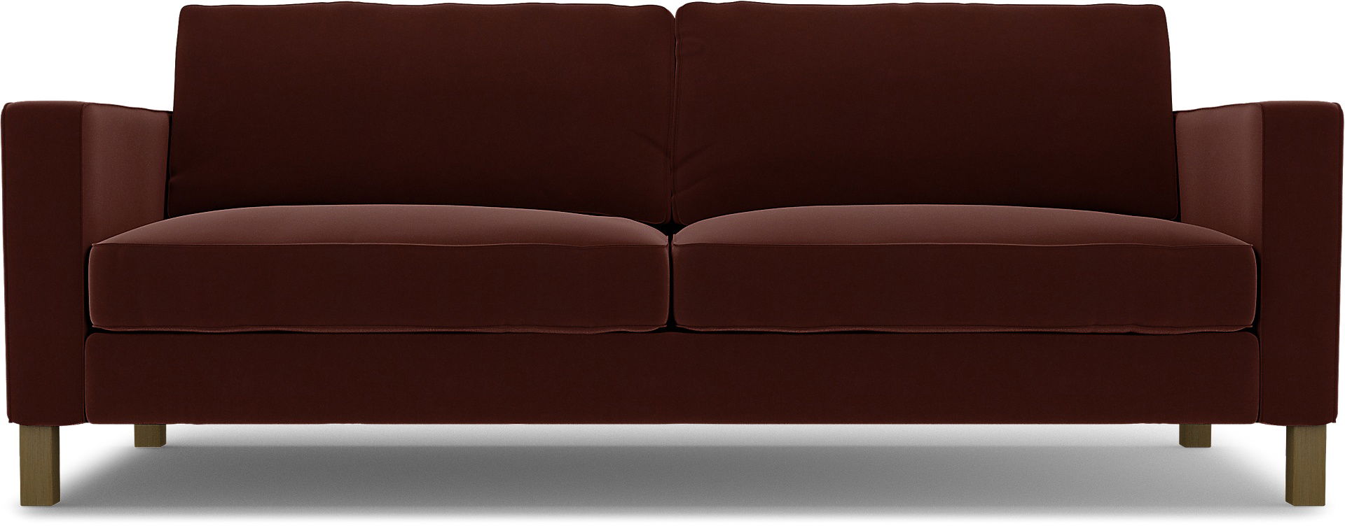 IKEA - Karlstad 3 Seater Sofa Cover, Ground Coffee, Velvet - Bemz