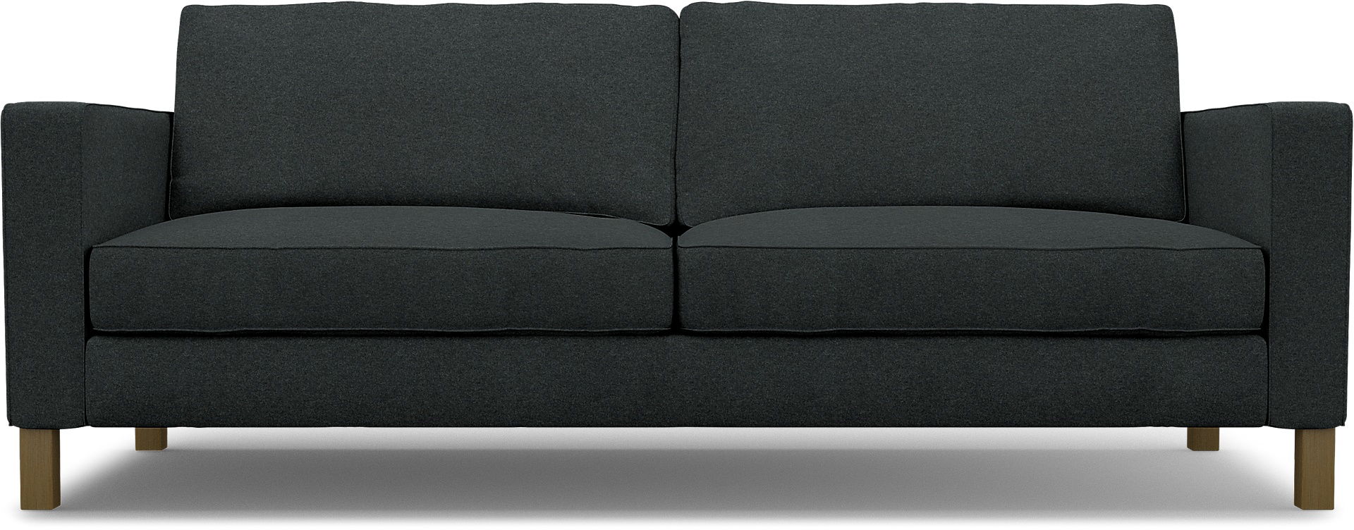 IKEA - Karlstad 3 Seater Sofa Cover, Stone, Wool - Bemz