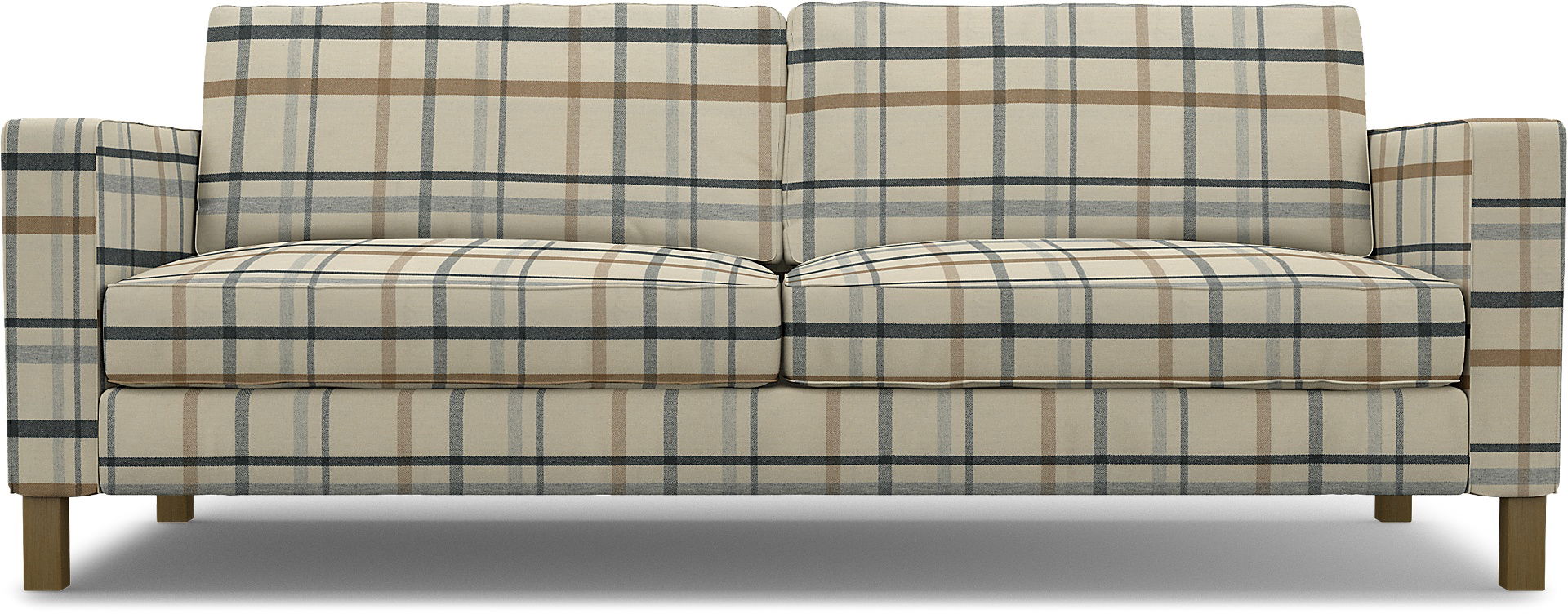 IKEA - Karlstad 3 Seater Sofa Cover, Fawn Brown, Wool - Bemz