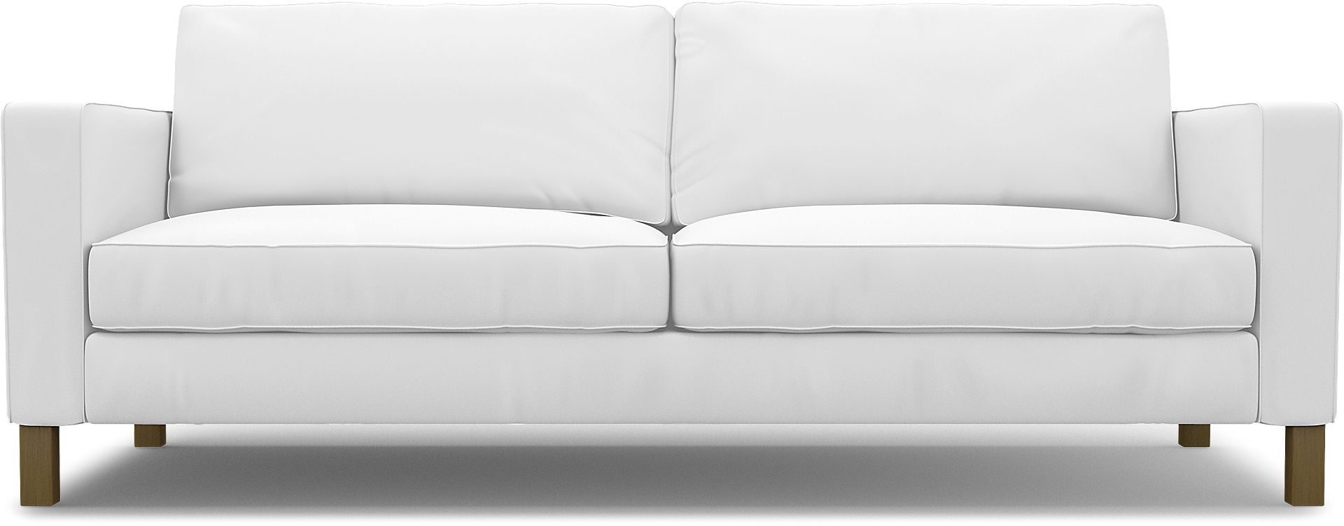 IKEA - Karlstad 3 Seater Sofa Cover, Absolute White, Linen - Bemz