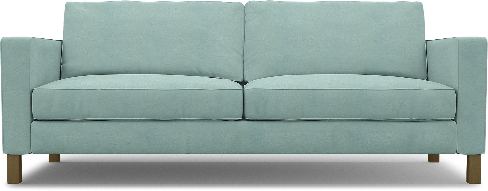 IKEA - Karlstad 3 Seater Sofa Cover, Mineral Blue, Linen - Bemz