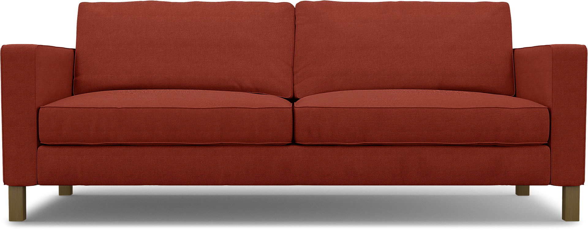 IKEA - Karlstad 3 Seater Sofa Cover, Cayenne, Linen - Bemz