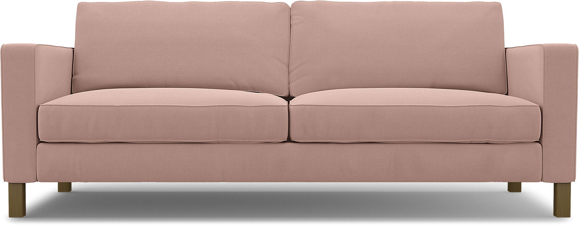IKEA - Karlstad 3 Seater Sofa Cover, Blush, Linen - Bemz
