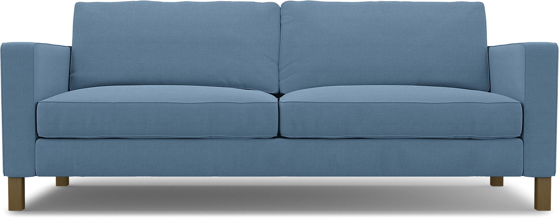IKEA - Karlstad 3 Seater Sofa Cover, Vintage Blue, Linen - Bemz
