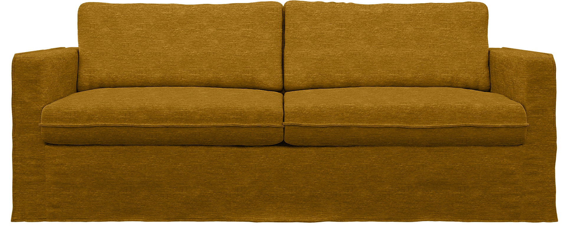 IKEA - Karlstad 3 Seater Sofa Cover, Tumeric, Velvet - Bemz