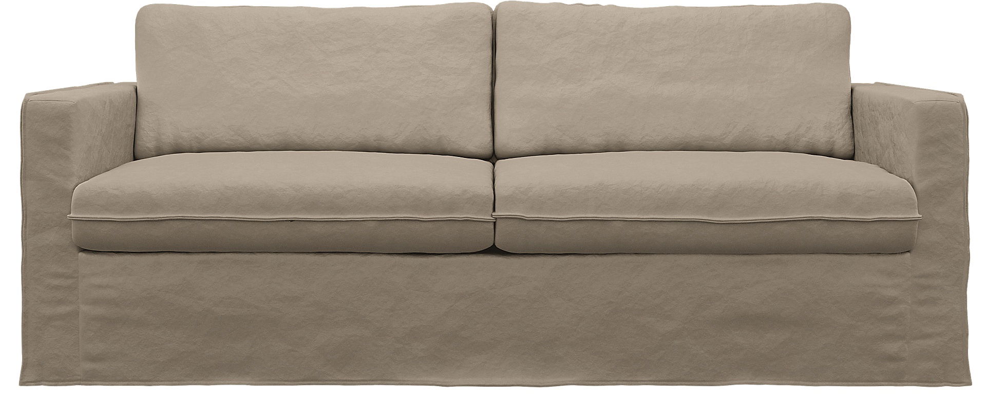 IKEA - Karlstad 3 Seater Sofa Cover, Feather, Velvet - Bemz