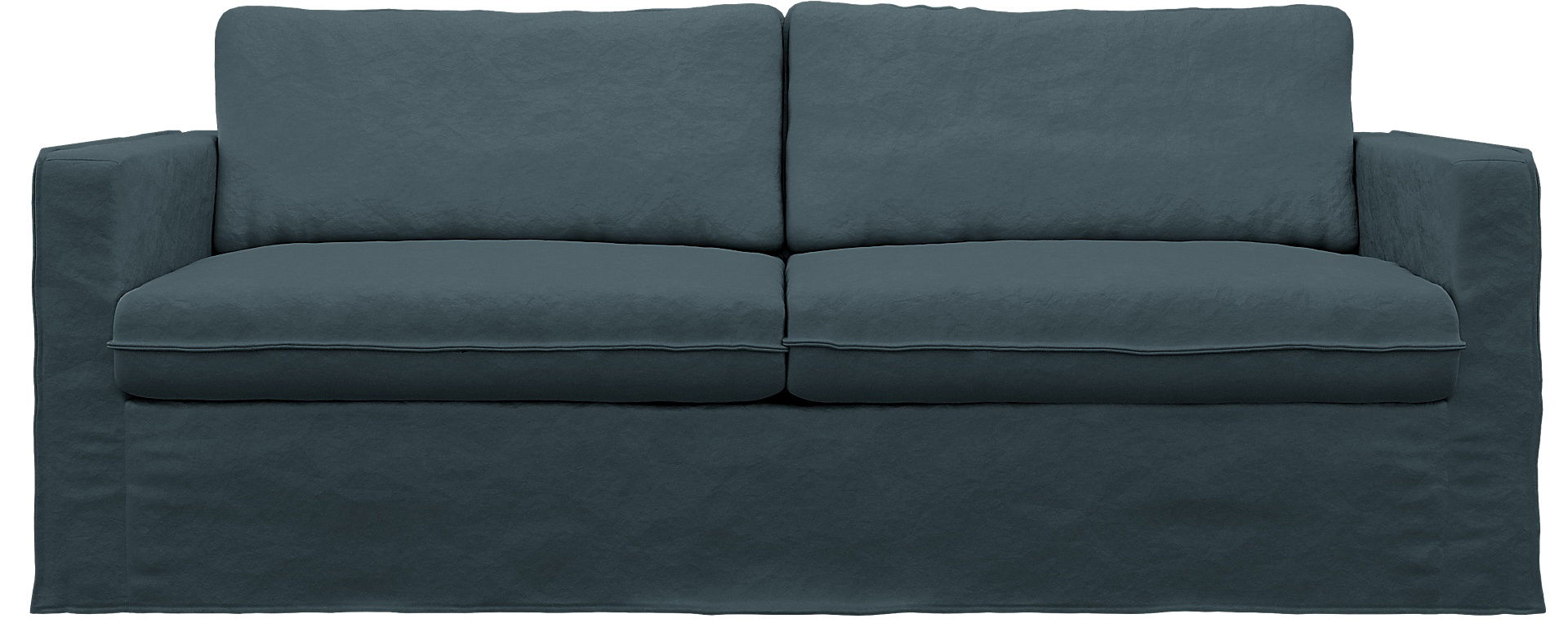 IKEA - Karlstad 3 Seater Sofa Cover, Duck Egg, Velvet - Bemz