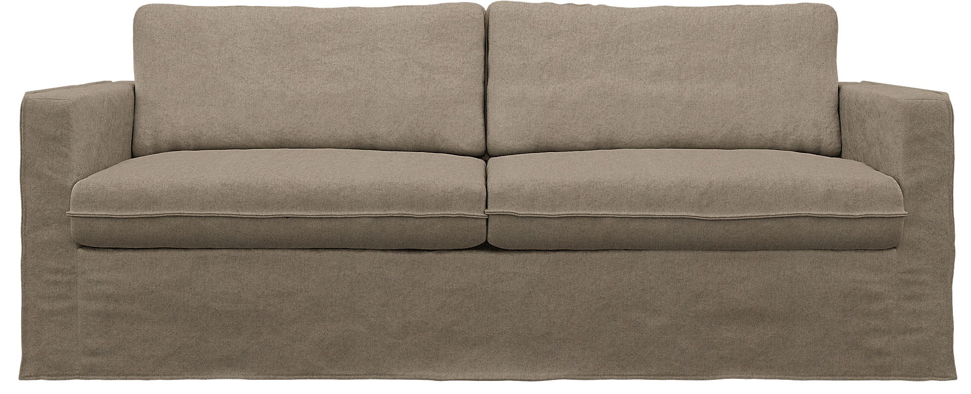 IKEA - Karlstad 3 Seater Sofa Cover, Birch, Wool - Bemz
