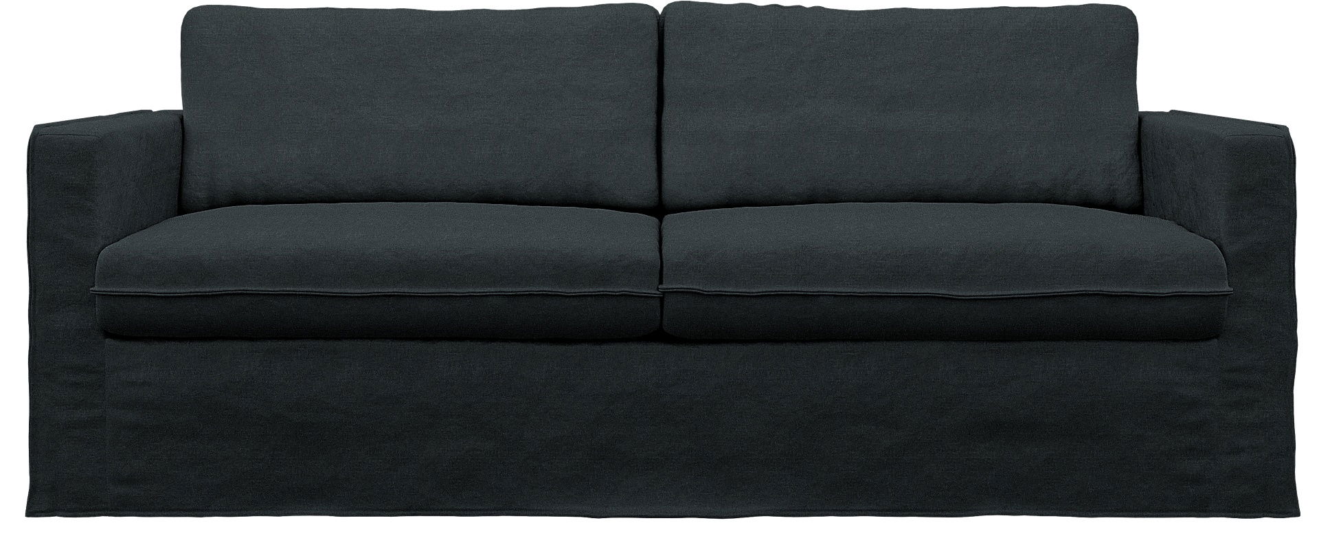 IKEA - Housse de canapé 3 places Karlstad, Graphite Grey, Lin - Bemz