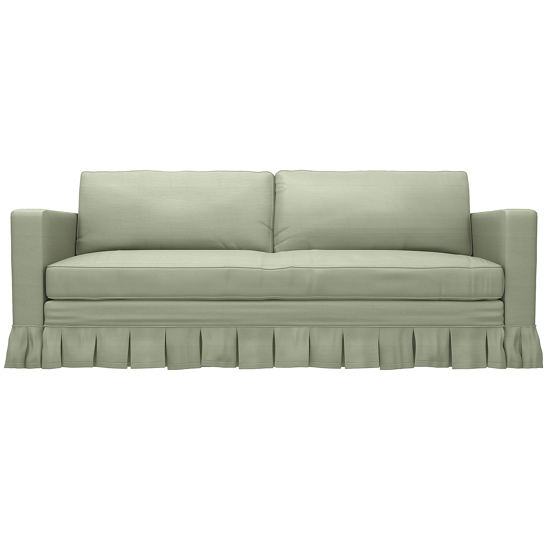 IKEA - Karlstad 3 Seater Sofa Cover, Seagrass, Corduroy - Bemz