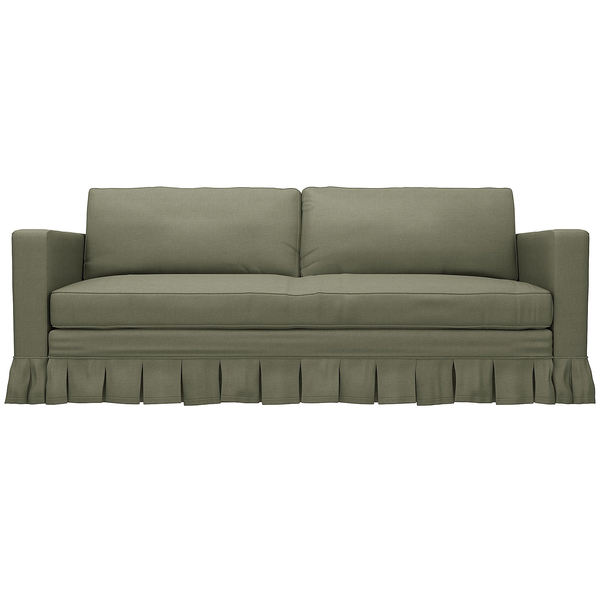 IKEA - Karlstad 3 Seater Sofa Cover, Sage, Linen - Bemz