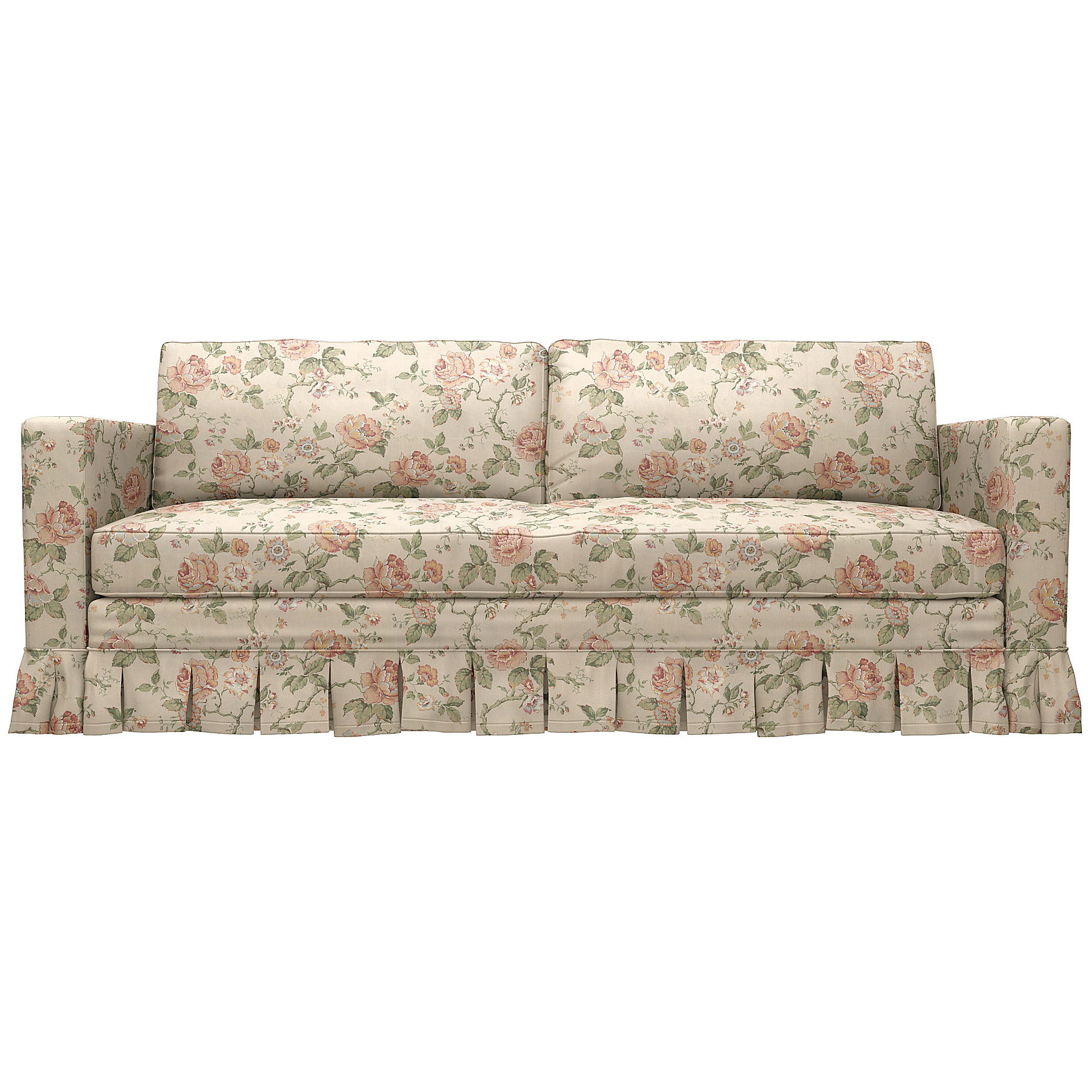 IKEA - Överdrag till Karlstad 3-sitssoffa, Rosenträd Light, BEMZ x BORÅSTAPETER COLLECTION - Bemz