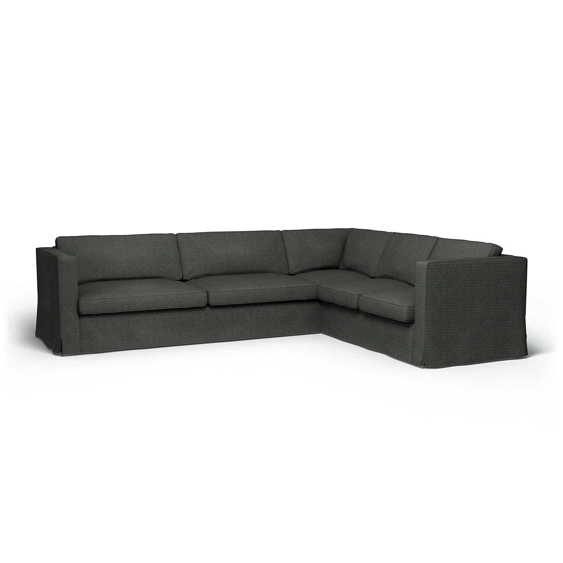 IKEA - Karlstad Corner Sofa Cover (3+2), Licorice, Corduroy - Bemz