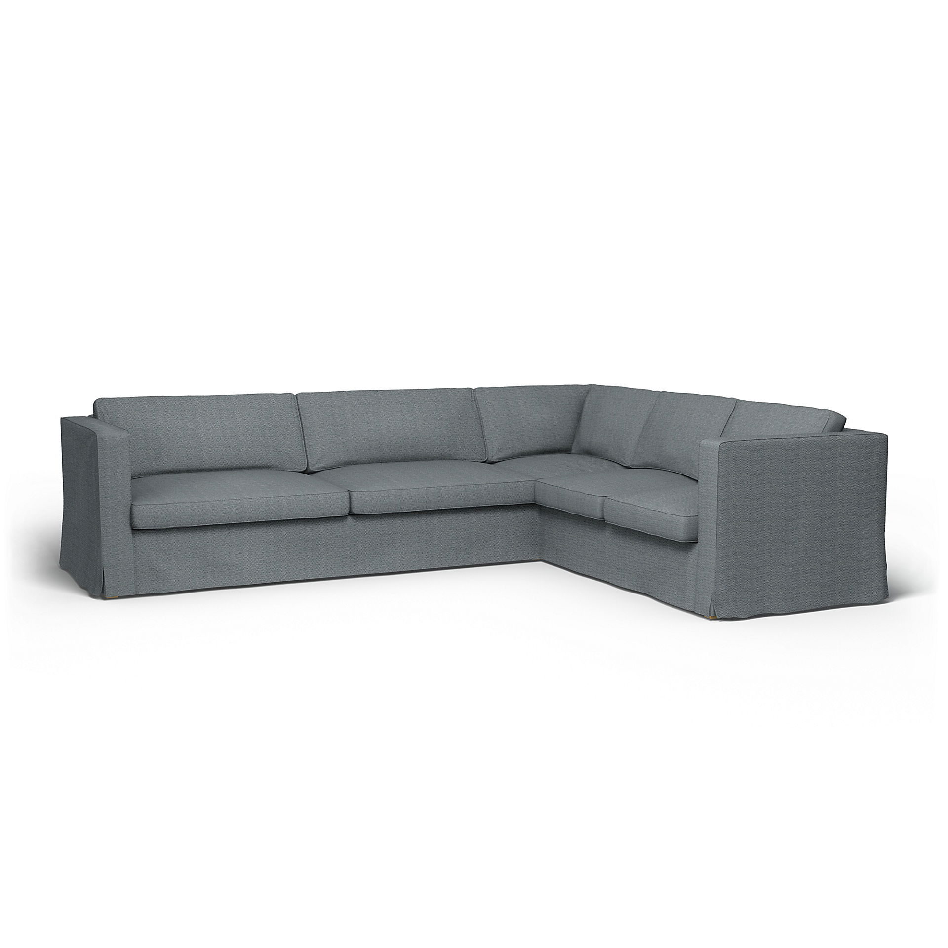 IKEA - Karlstad Corner Sofa Cover (3+2), Denim, Cotton - Bemz