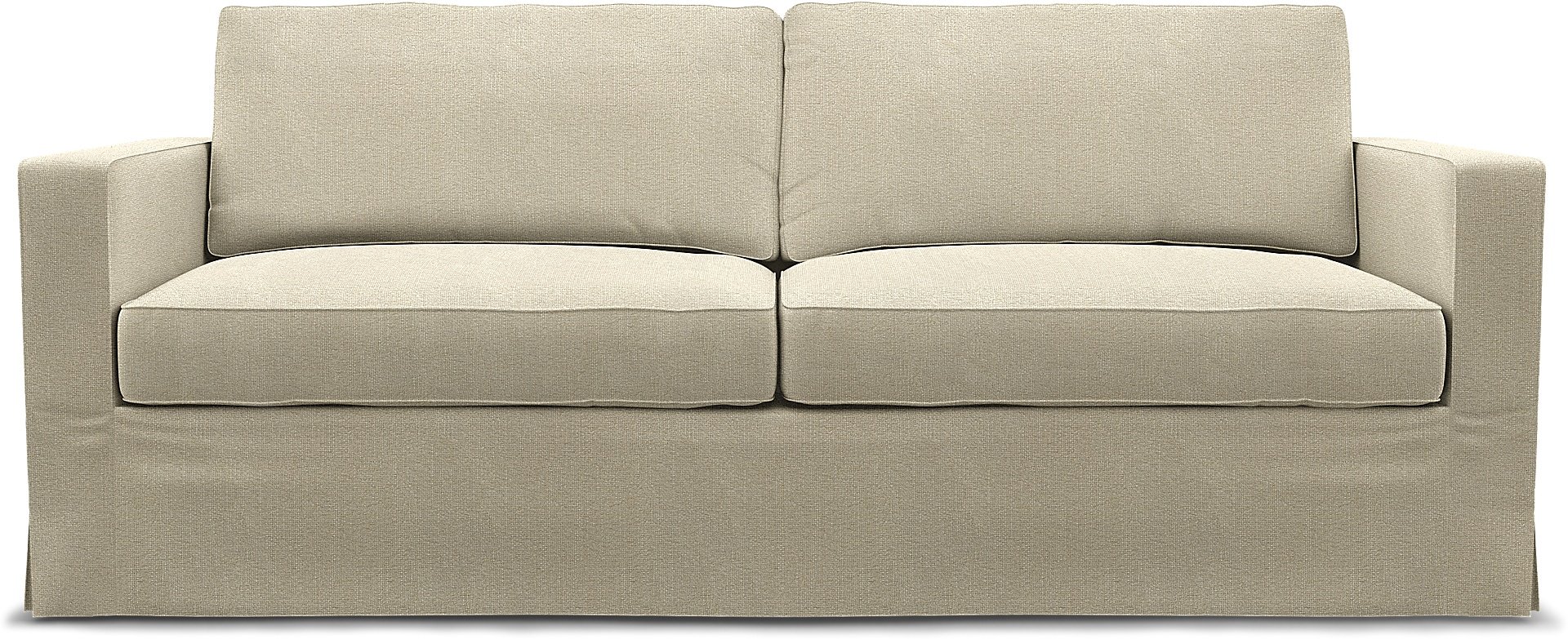 IKEA - Karlstad 3 Seater Sofa Cover, Cream, Boucle & Texture - Bemz