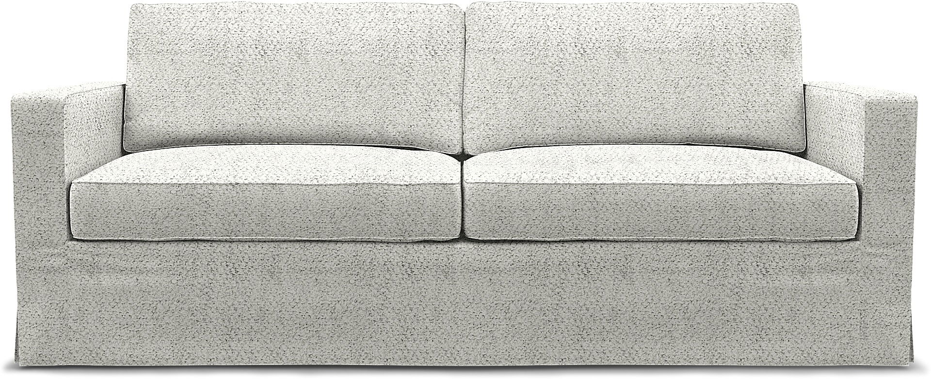 IKEA - Karlstad 3 Seater Sofa Cover, Ivory, Bouclé & Texture - Bemz