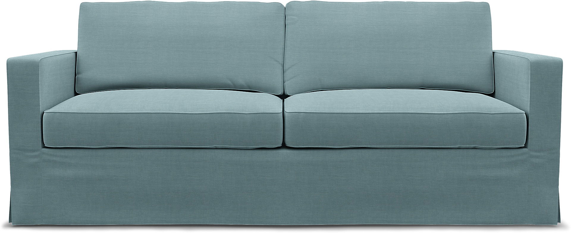 IKEA - Karlstad 3 Seater Sofa Cover, Dusty Blue, Linen - Bemz