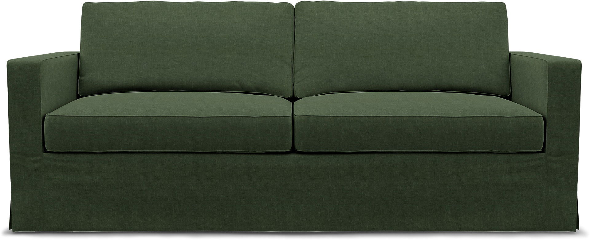 IKEA - Karlstad 3 Seater Sofa Cover, Moss, Linen - Bemz