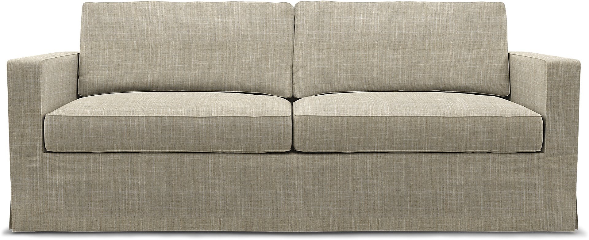 IKEA - Karlstad 3 Seater Sofa Cover, Sand Beige, Boucle & Texture - Bemz