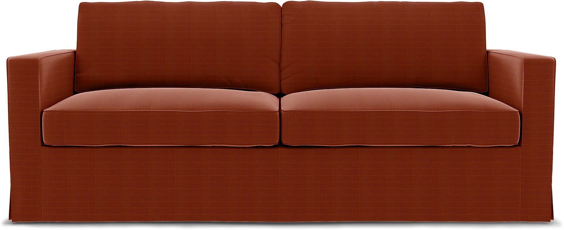IKEA - Karlstad 3 Seater Sofa Cover, Burnt Sienna, Velvet - Bemz