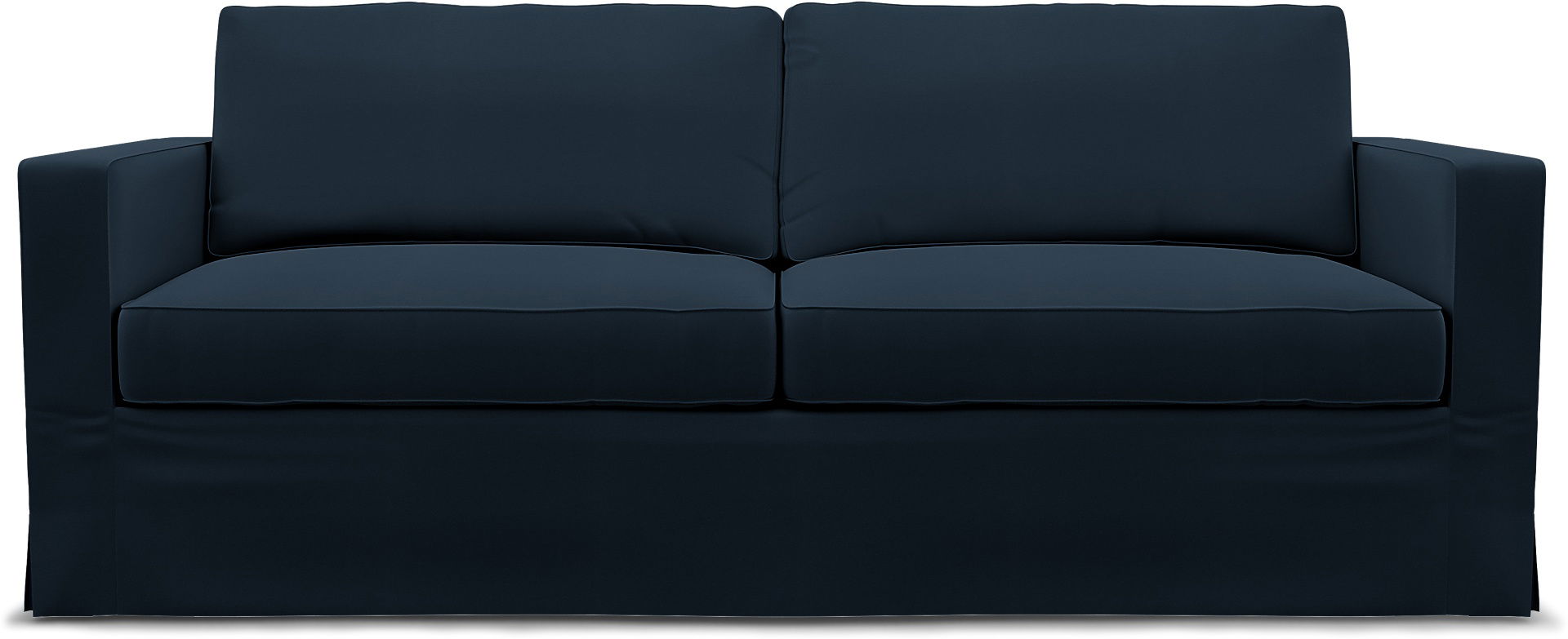 IKEA - Karlstad 3 Seater Sofa Cover, Navy Blue, Cotton - Bemz