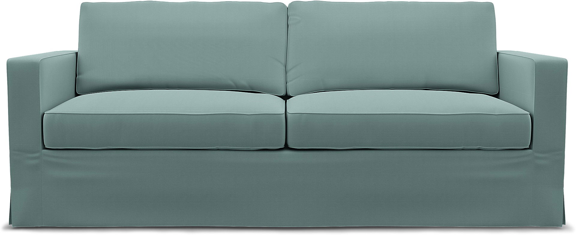 IKEA - Karlstad 3 Seater Sofa Cover, Mineral Blue, Cotton - Bemz