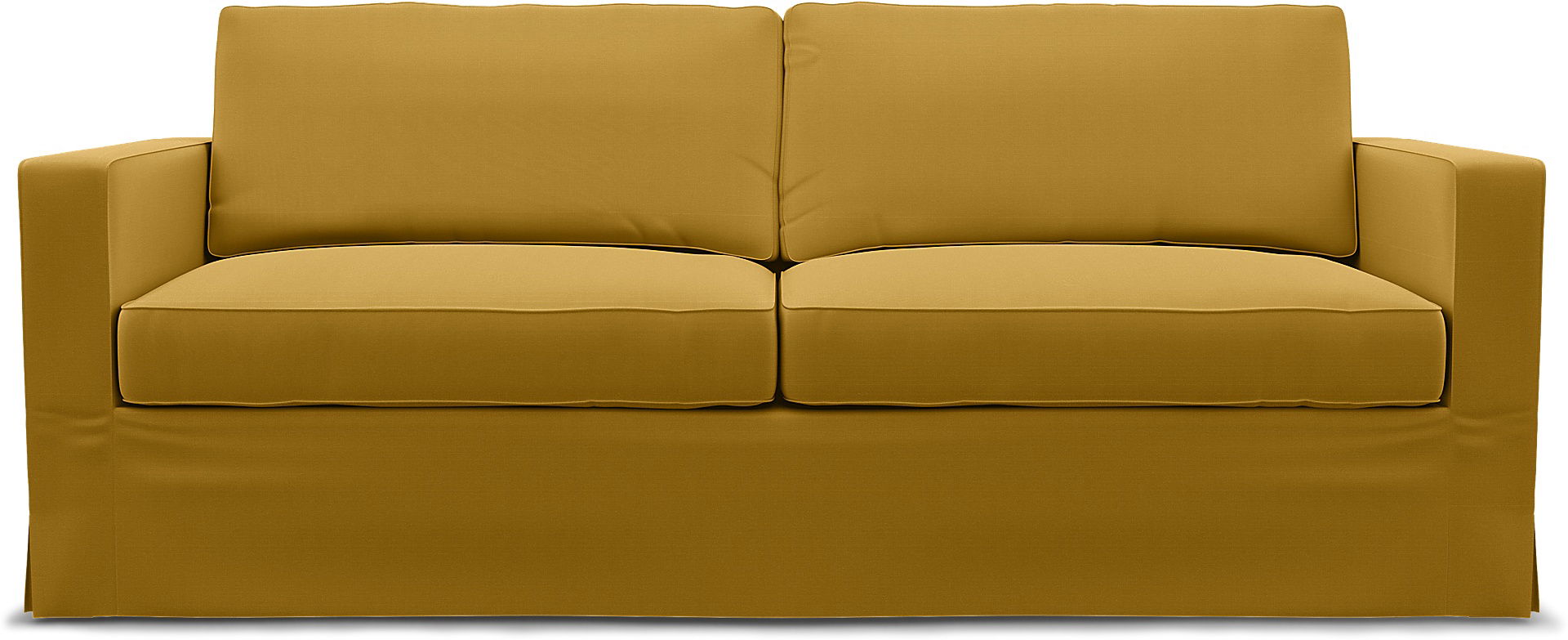 IKEA - Karlstad 3 Seater Sofa Cover, Honey Mustard, Cotton - Bemz