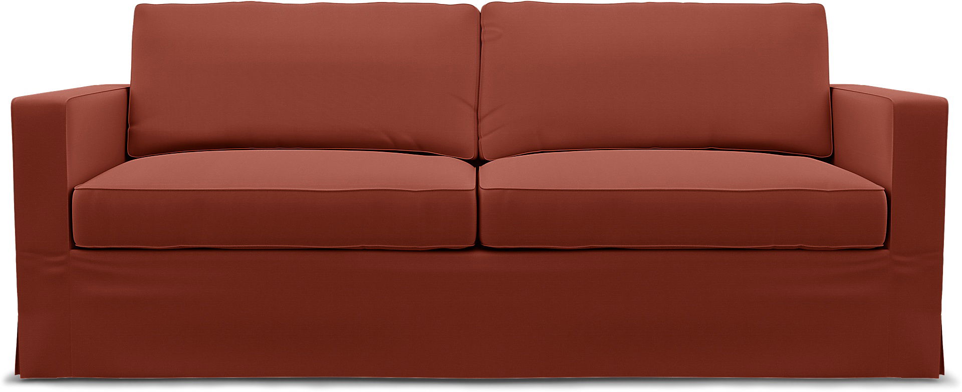 IKEA - Karlstad 3 Seater Sofa Cover, Burnt Orange, Cotton - Bemz