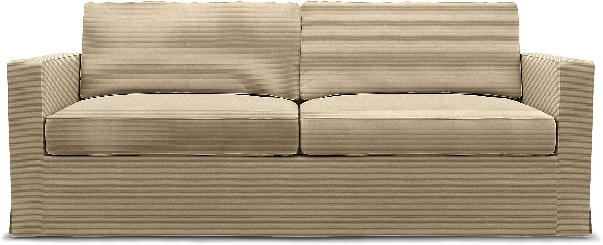 IKEA - Karlstad 3 Seater Sofa Cover, Oyster Grey, Corduroy - Bemz