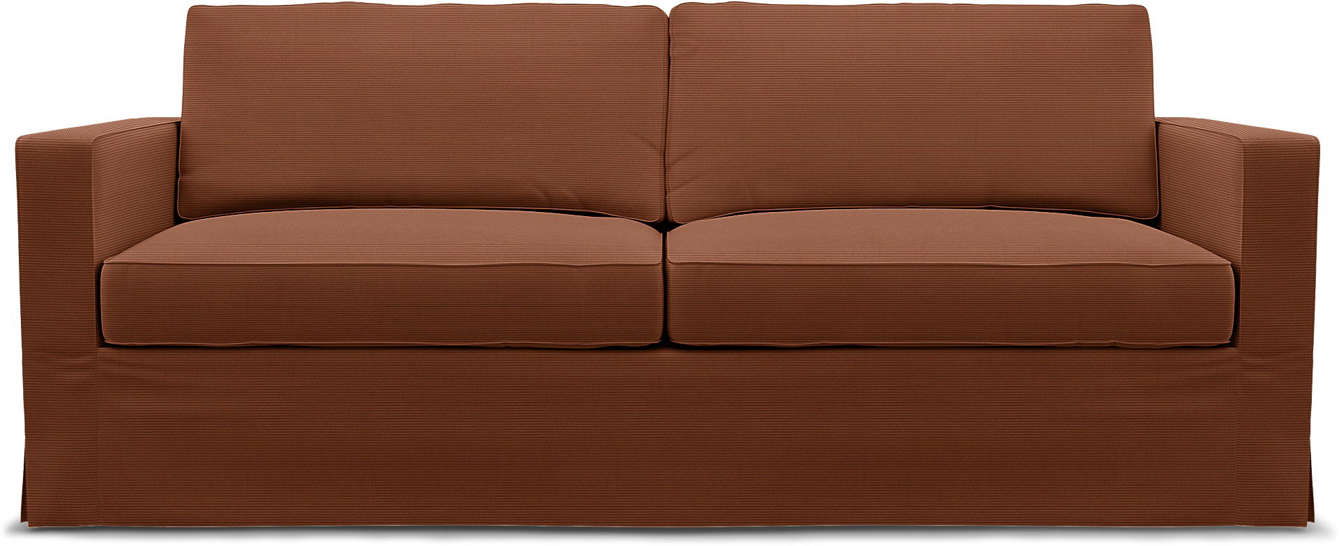 IKEA - Karlstad 3 Seater Sofa Cover, Rustic Rouge, Corduroy - Bemz